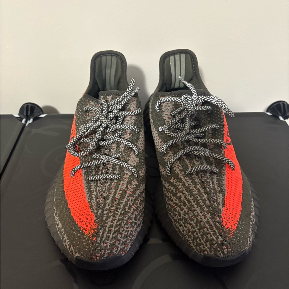 Gray and Orange Yeezy 300’s